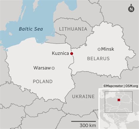 poland Belarus border map